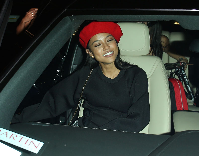 Karrueche Tran leaving a nightclub after a friend's birthday party in Los Angeles, California, USA.