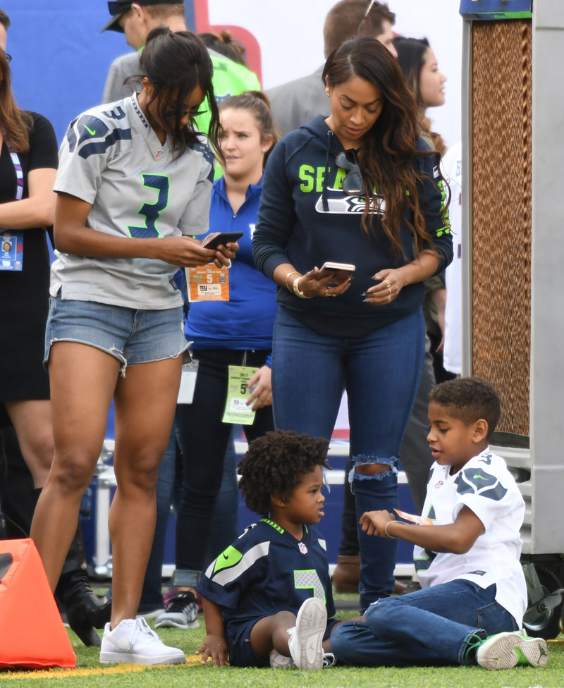 Seattle Seahawks vs New York Giants game at Metlife Stadium in East Rutherford, NJ. Ciara, LALA Anthony, Future Zahir, Kiyan Anthony 