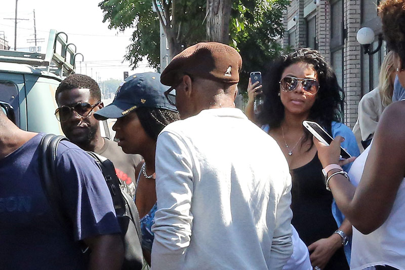 Kevin Hart and heavily pregnant Eniko Parrish take Kevin's kids to the Ice Cream Museum in Los Angeles.