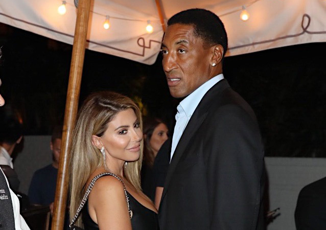 Scottie Pippen and Larsa Pippen are seen leaving the Pre-Emmy Party at Chateau Marmont in Hollywood, California