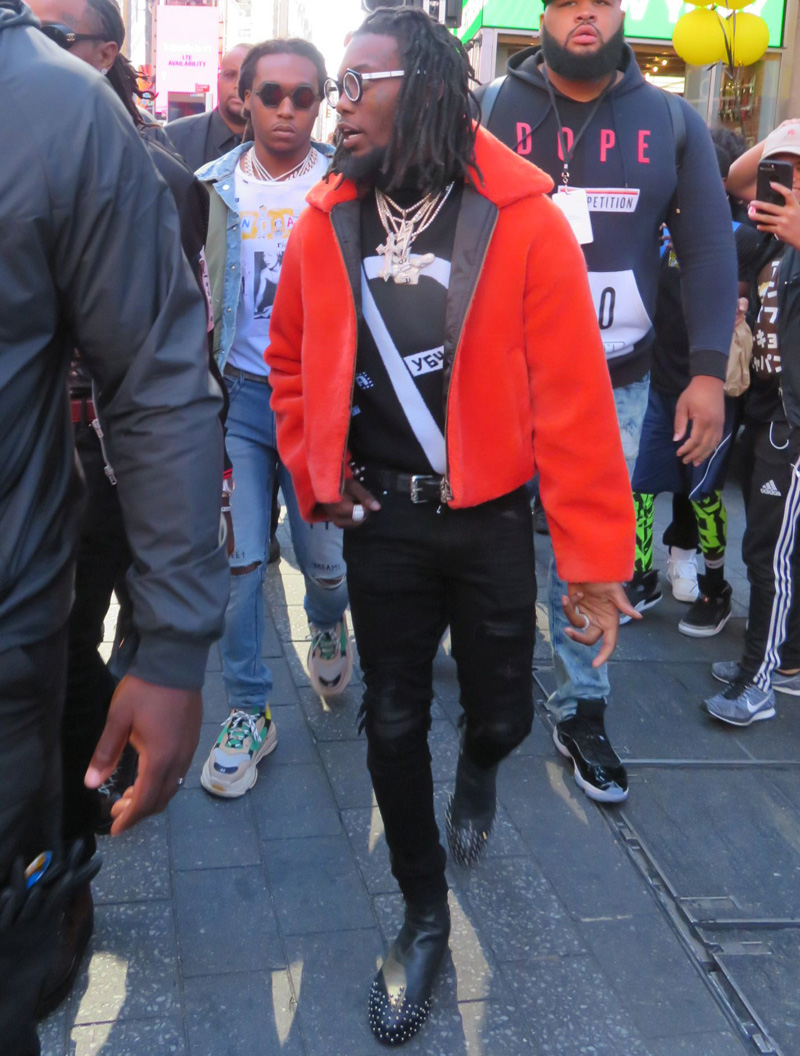 MTV TRL kicks off Times Square Takeover show in New York City. Migos