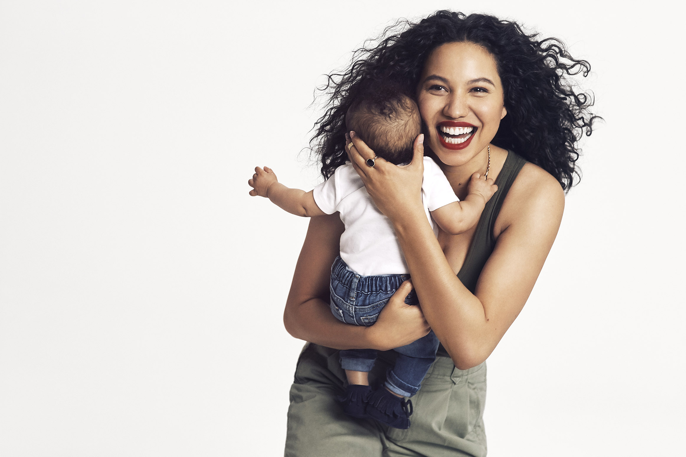 Actress Jurnee Smollett-Bell with son Hunter (5 months)