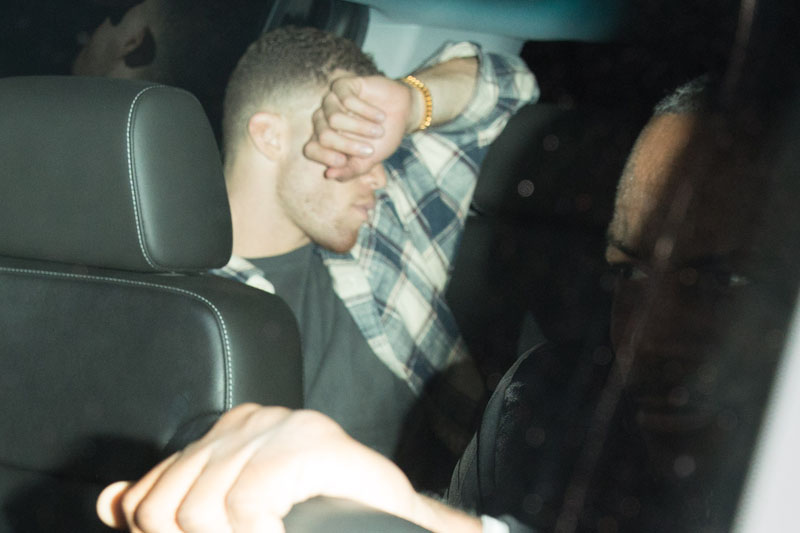Blake Griffin and Kendall Jenner are both seen leaving together at Petite in West Hollywood, California.