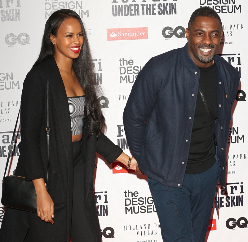 Idris Elba Sabrina Dhowre Celebrities attend 'Ferarri: Under The Skin' launch party at The Design Museum in London, UK.