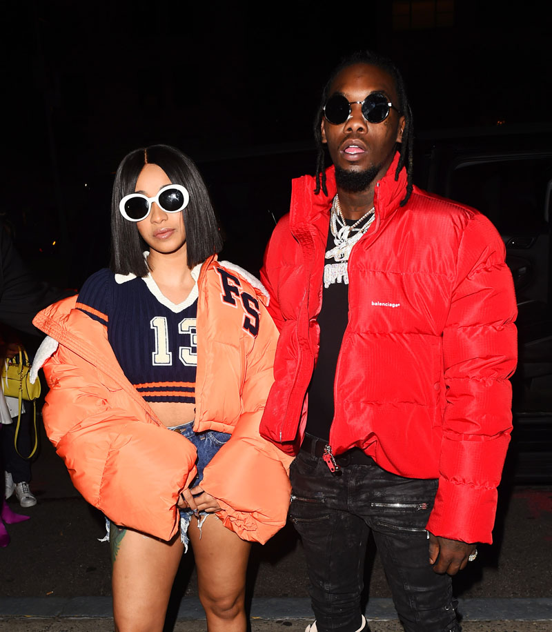 Cardi B and Offset Rihanna's Fenty PUMA Fashion Show.