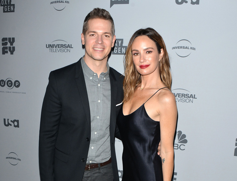 Jason Kennedy and Catt Sadler NBCUniversal Holiday Kick Off Event