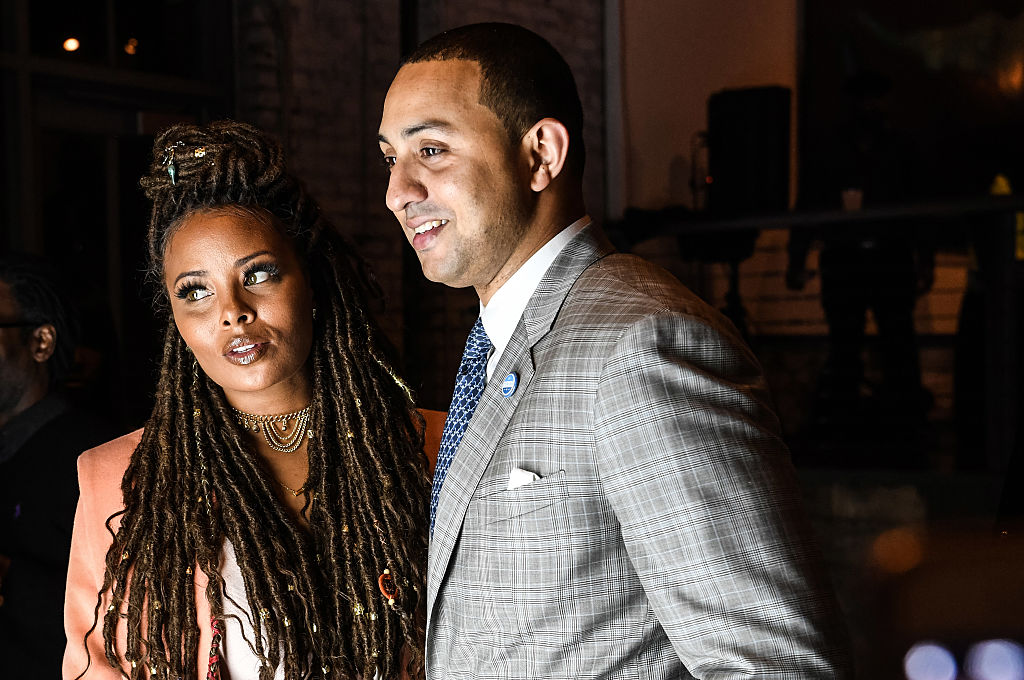 ATLANTA, GA - DECEMBER 22: Eva Marcille and Michael Sterling attend 9th Annual Celebration 4 A Cause Fashion Show at King Plow Arts Center on December 22, 2016 in Atlanta, Georgia.