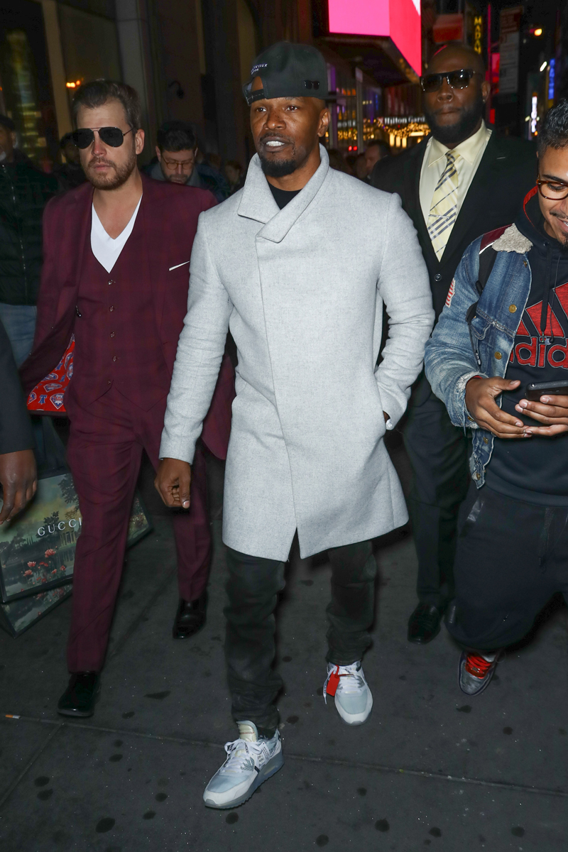 Jamie Foxx hosts the opening of the Prive Revaux Flagship store with rumored girlfriend Katie Holmes and special guest Nicki Minaj