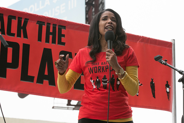 BEVERLY HILLS, CA - NOVEMBER 12: Areva Martin attends Take Back The Workplace March and #MeToo Survivors March & Rally at Producers Guild of America on November 12, 2017 in Beverly Hills, California.