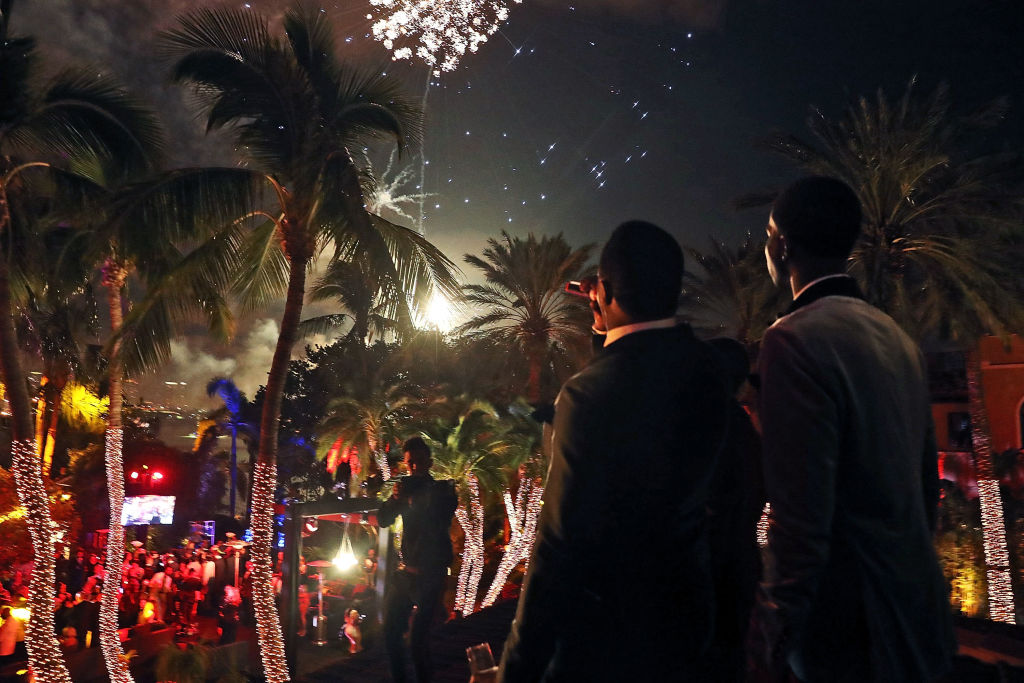 MIAMI, FL - DECEMBER 31: Sean "Diddy" Combs and Christian Combs attend Sean "Diddy" Combs Hosts CIROC The New Year 2018 Powered By Deleon Tequila at Star Island on December 31, 2017 in Miami, Florida.