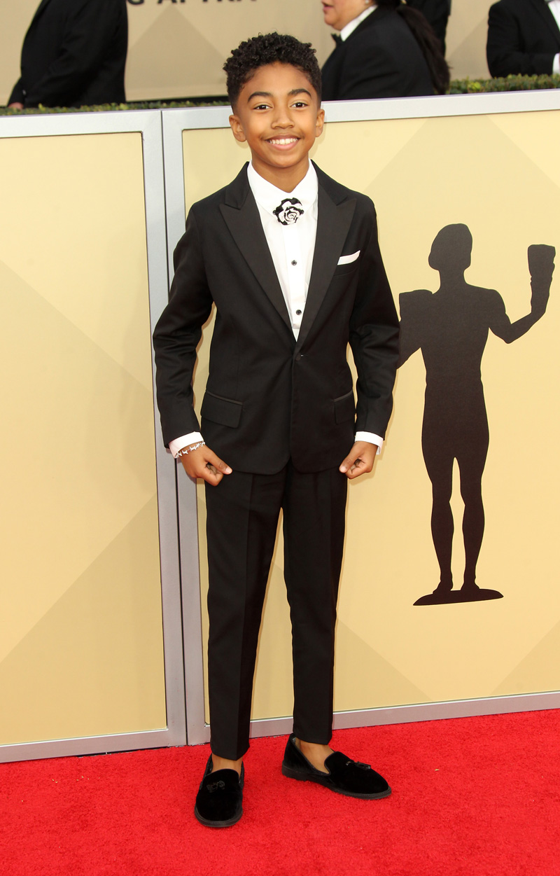 24th Annual Screen Actors Guild (SAGs) Awards 2018 Arrivals held at The Shrine Auditorium in Los Angeles, California. Miles Brown