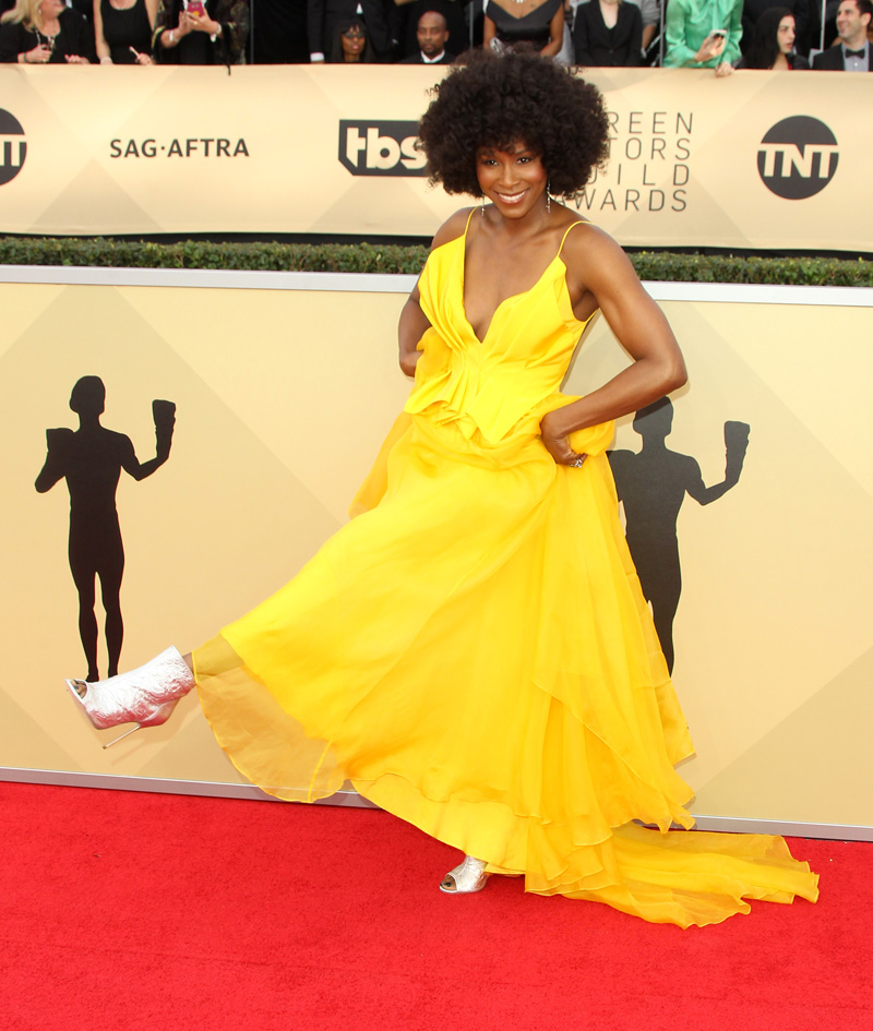 Sydell Noel from GLOW 24th Annual Screen Actors Guild (SAGs) Awards 2018 Arrivals held at The Shrine Auditorium in Los Angeles, California.