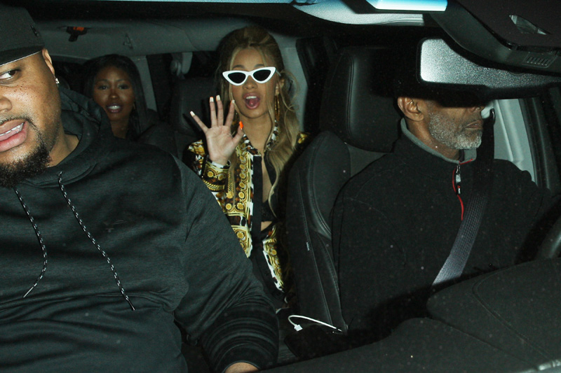 Rapper Cardi B parties at Ace Of Diamonds Strip club amid pregnancy rumors after attending the 2018 NBA All Star Game in West Hollywood