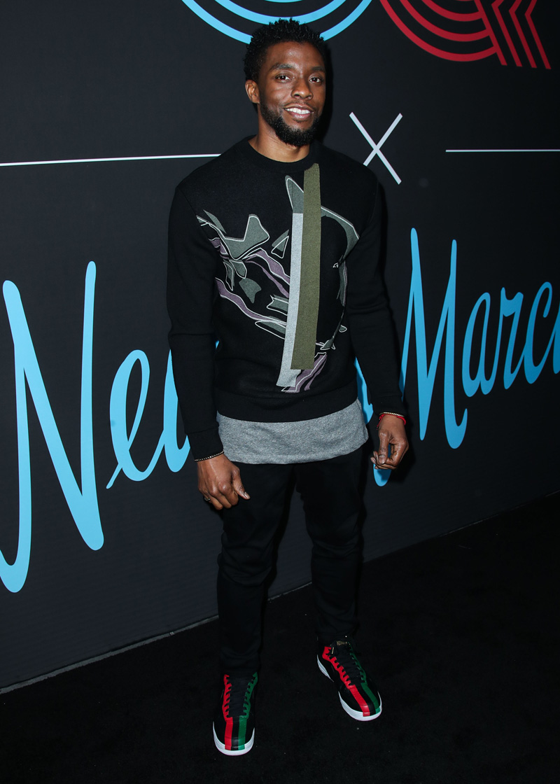 Chadwick Boseman LOS ANGELES, CA, USA - FEBRUARY 17: 2018 GQ All Star Party held at The NoMad Hotel Los Angeles on February 17, 2018 in Los Angeles, California, United States.