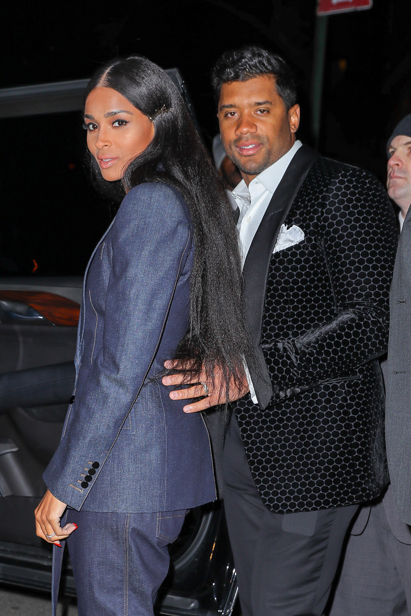 Russell Wilson and Ciara were spotted arm-in-arm while leaving Tom Ford Fashion Show 2018 in New York City