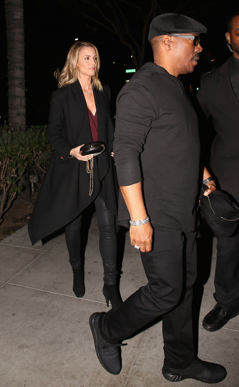 Eddie Murphy and Paige Butcher Leave a Private Party at Maestros