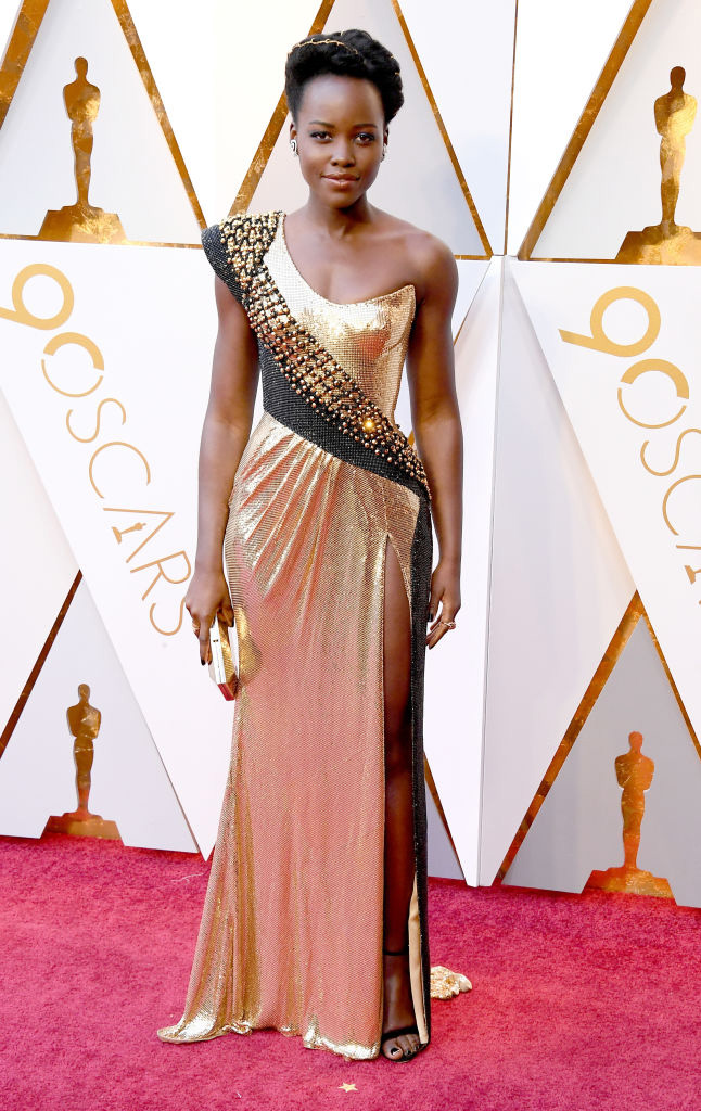 HOLLYWOOD, CA - MARCH 04: Lupita Nyong'o attends the 90th Annual Academy Awards at Hollywood & Highland Center on March 4, 2018 in Hollywood, California.