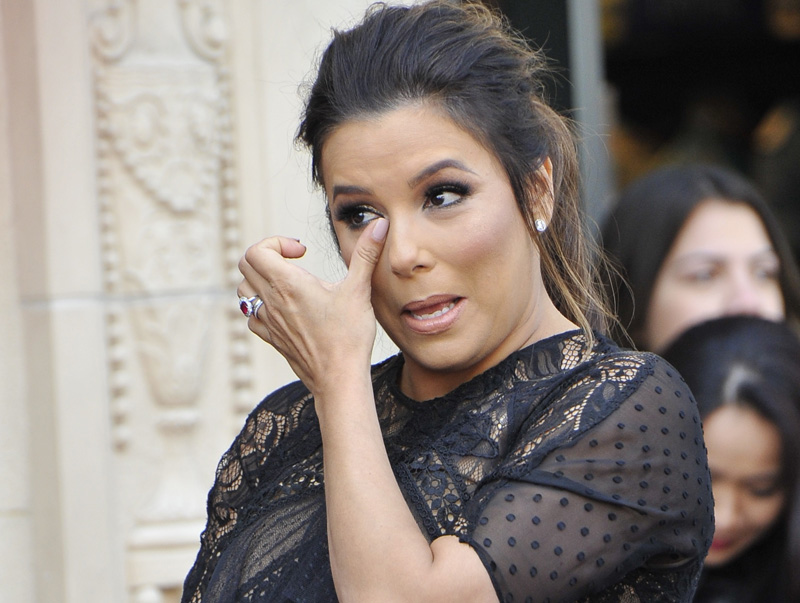 Eva Longoria, Felicity Huffman, Anna Faris, and Ricky Martin at Longoria's ceremony honoring her with a star on the Hollywood Walk of Fame on April 16, 2018 in Hollywood, California.