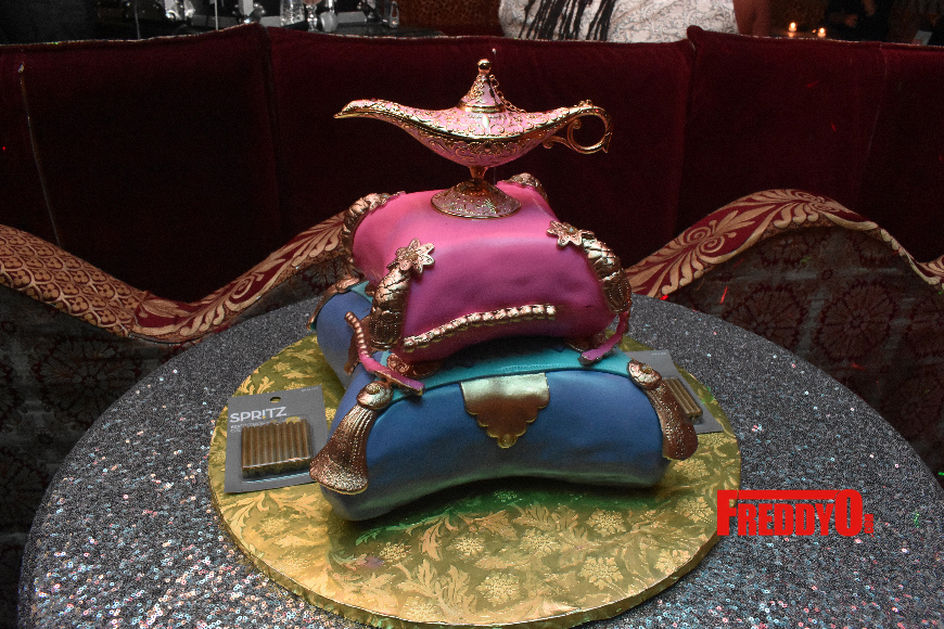 Malaysia Pargo celebrates birthday Atlanta genie belly dancer theme Kandi Burruss Bambi Scrappy and more