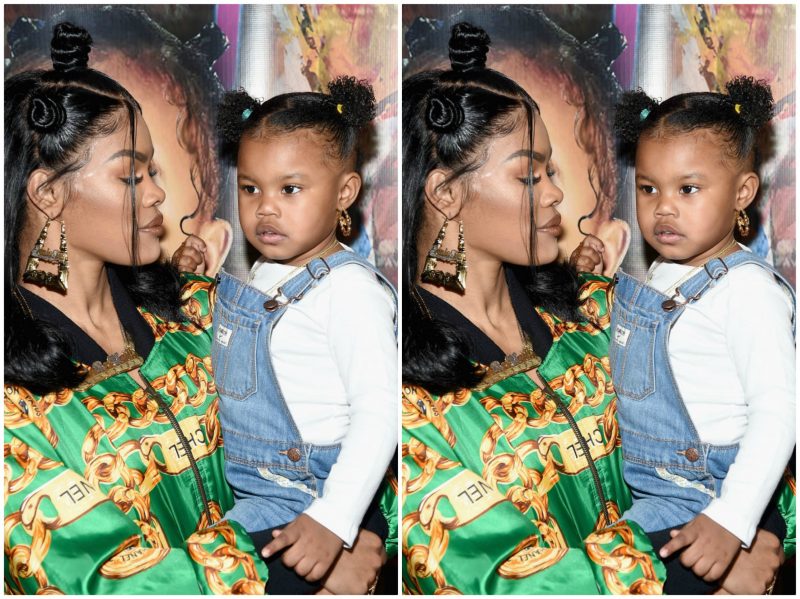 Teyana Taylor Iman Tayla Shumpert aka Baby Junie attends the Junie Bee Nail Salon grand opening on February 15, 2018 in New York City.