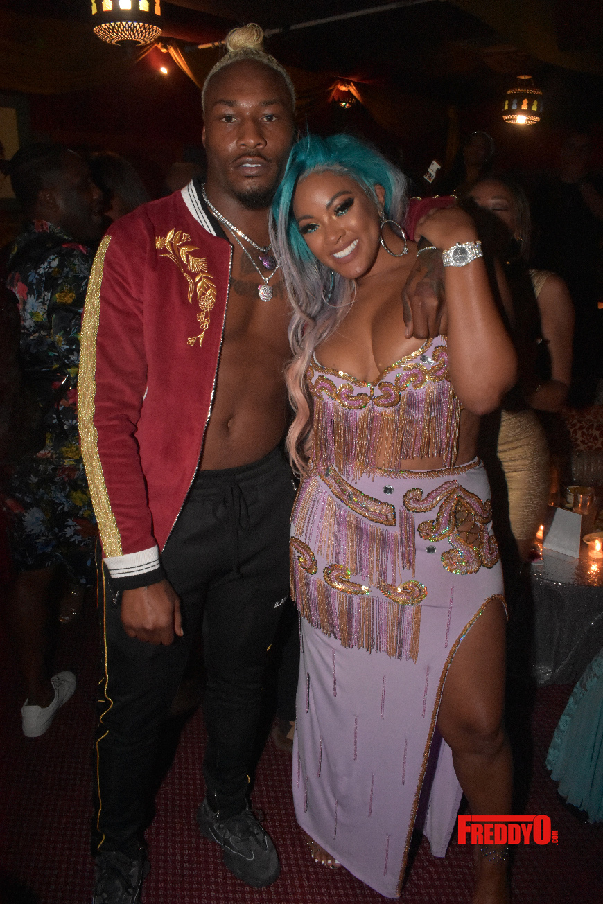 Malaysia Pargo celebrates birthday Atlanta genie belly dancer theme Kandi Burruss Bambi Scrappy and more