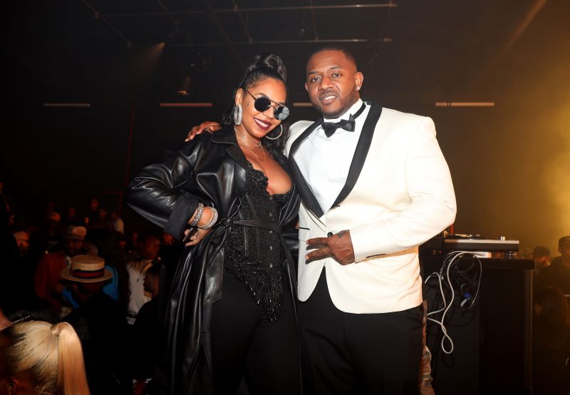LOS ANGELES, CA - SEPTEMBER 27: Singer Ashanti (L) and rapper Mack Mane attend Lil Wayne's 36th birthday party and Carter V release at HUBBLE on September 27, 2018 in Los Angeles, California. 
