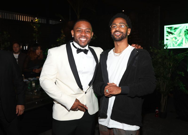 LOS ANGELES, CA - SEPTEMBER 27: Rappers Mack Mane (L) and Big Sean attend Lil Wayne's 36th birthday party and Carter V release at HUBBLE on September 27, 2018 in Los Angeles, California. 