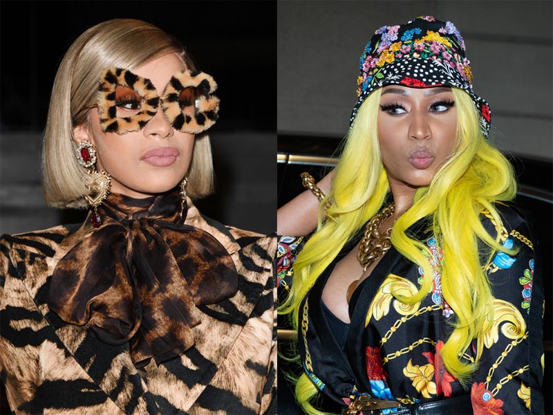 Nicki Minaj Cardi B Milan Fashion Week