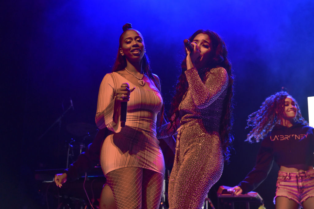 DETROIT, MI - AUGUST 17: Singers LaBritney and Kash Doll perform on stage during the 'Keep That Same Energy' (K.T.S.E.) Tour at The Majestic Theater on August 17, 2018 in Detroit, Michigan.