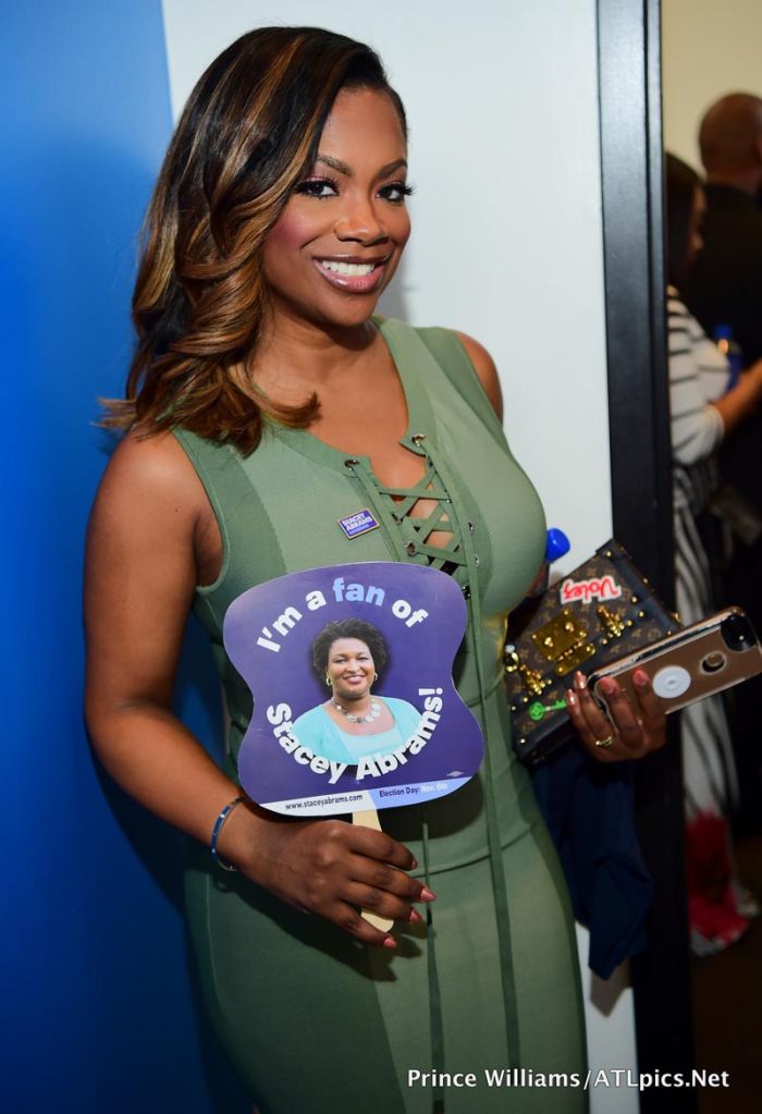 Keri Hilson Monica Brown Kandi Burruss Tucker Keshia Knight Pulliam Mali Hunter Rep. Maxine Waters actress Erika Alexander support Stacey Abrams for Georgia Governor