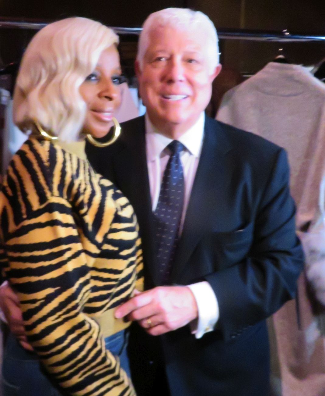 Mary J. Blige attends Dennis Basso fashion show at Cipriani 42nd Street, New York City
