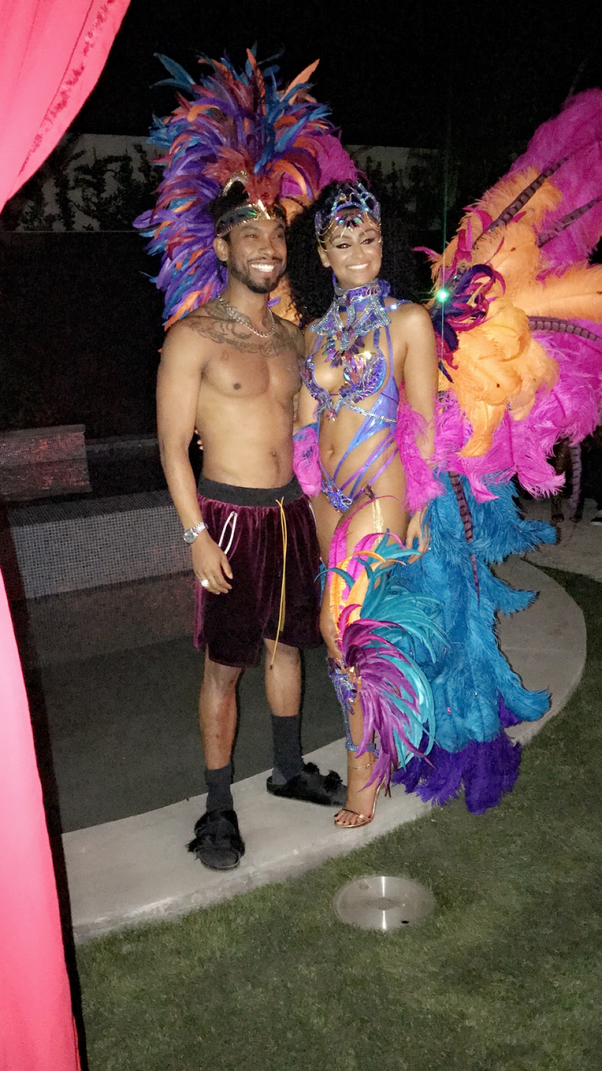 Miguel and Nazanin Mandi at Asiah Collins Caribana themed birthday party