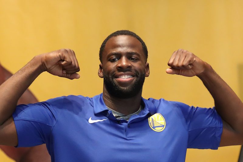 NBA Golden State Warriors star Draymond Green attends Fan Event ?Rakuten TV Presents NBA Fan Meeting 2018 with Draymond Green' in Tokyo.