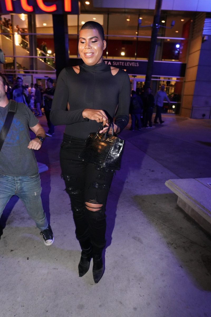 EJ Johnson leaves Lakers game after fight breaks out on court at Stales Centre in Los Angeles, CA.
