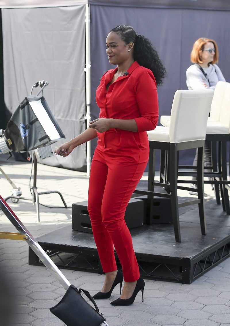 "The Fresh Prince of Bel-Air" actress Tatyana Ali is seen on "Extra!" in Los Angeles