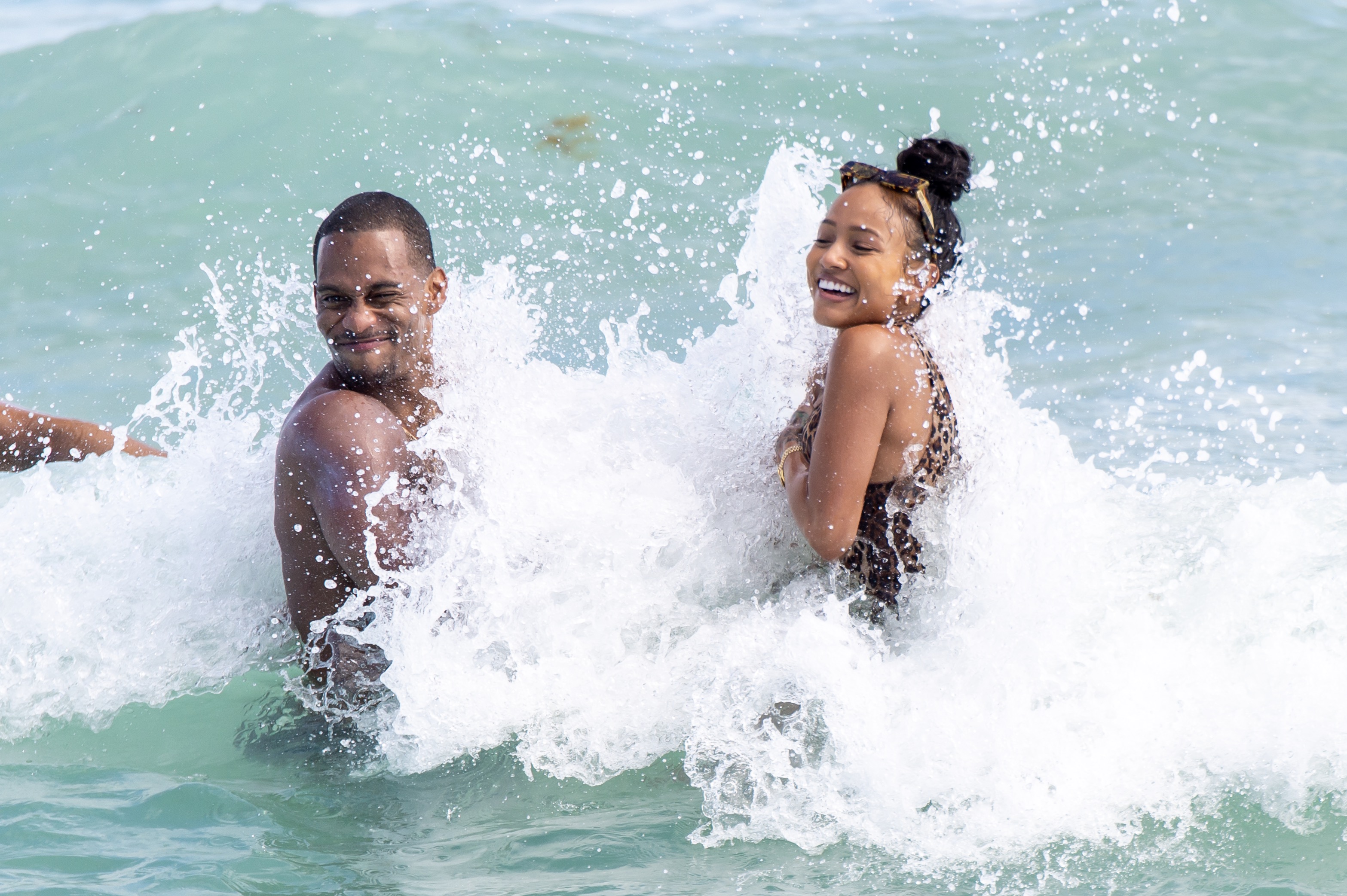 Karrueche Tran and Victor Cruz