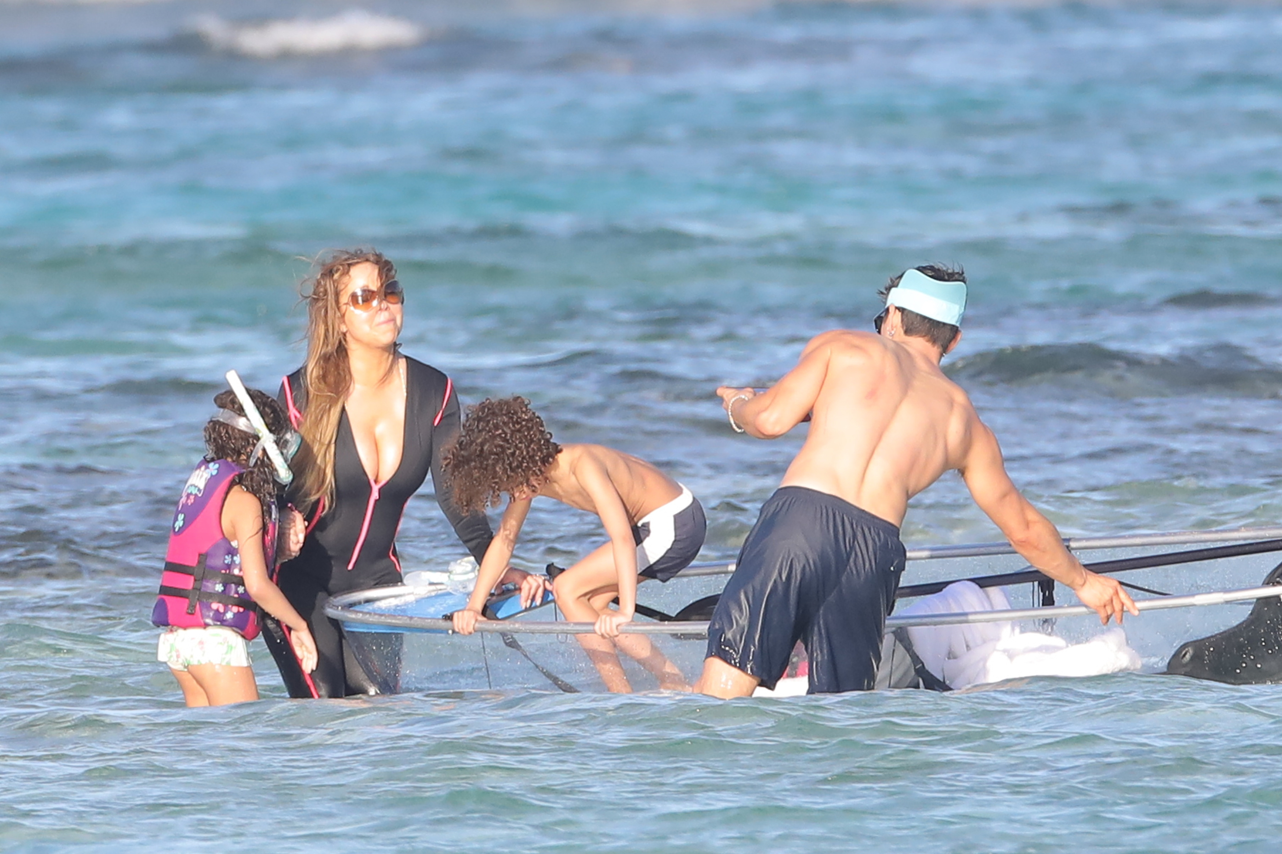 Mariah Carey and Kids Enjoy St. Barth's With Brian Tanaka