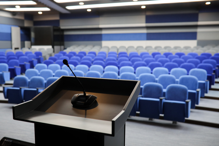 Empty conference hall