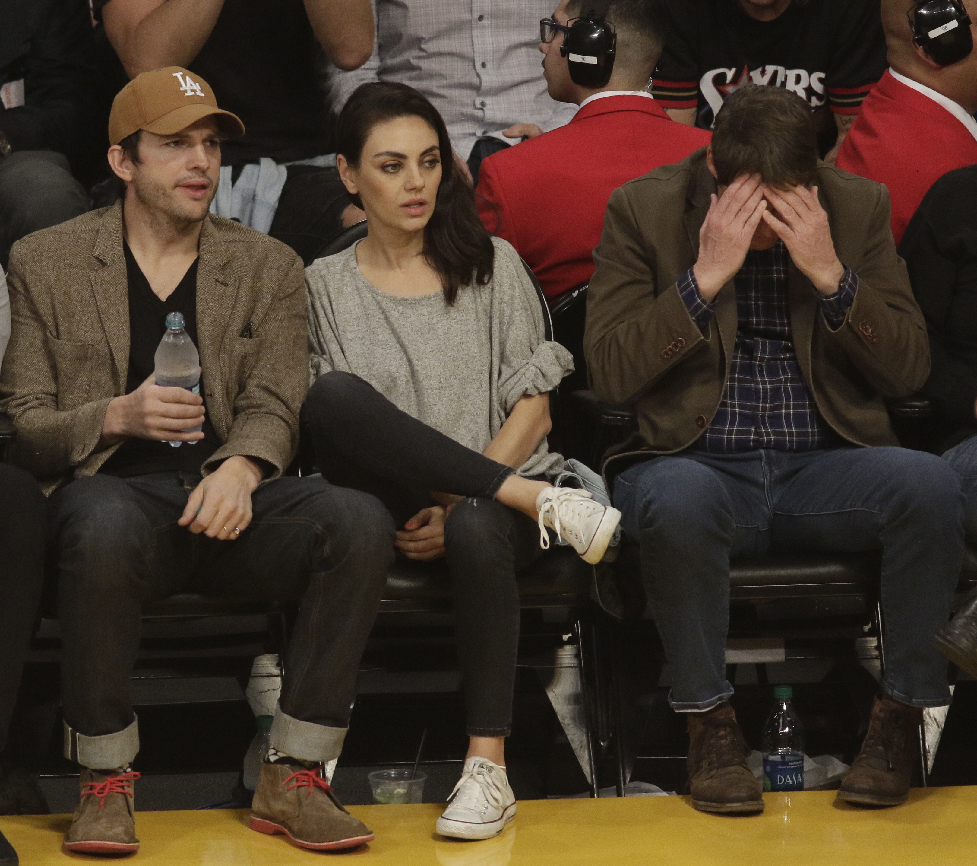 Celebrities Attend Los Angeles Lakers vs Philadelphia 76ers game