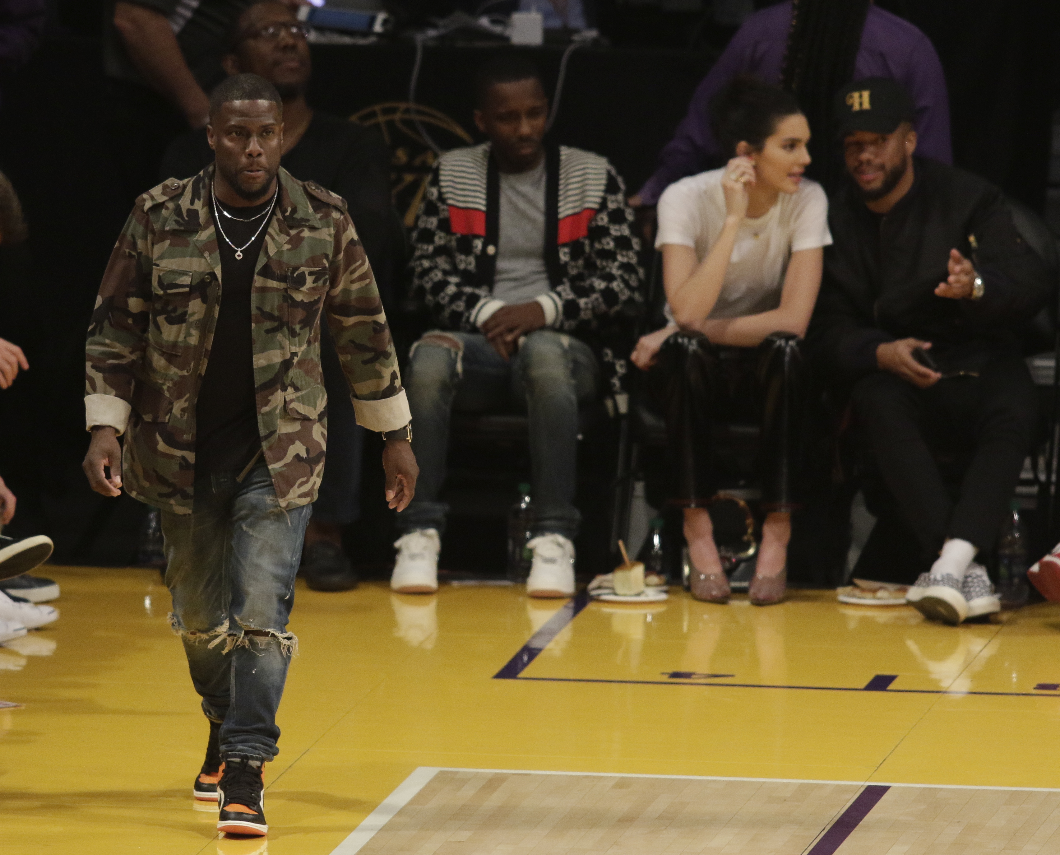 Celebrities Attend Los Angeles Lakers vs Philadelphia 76ers game