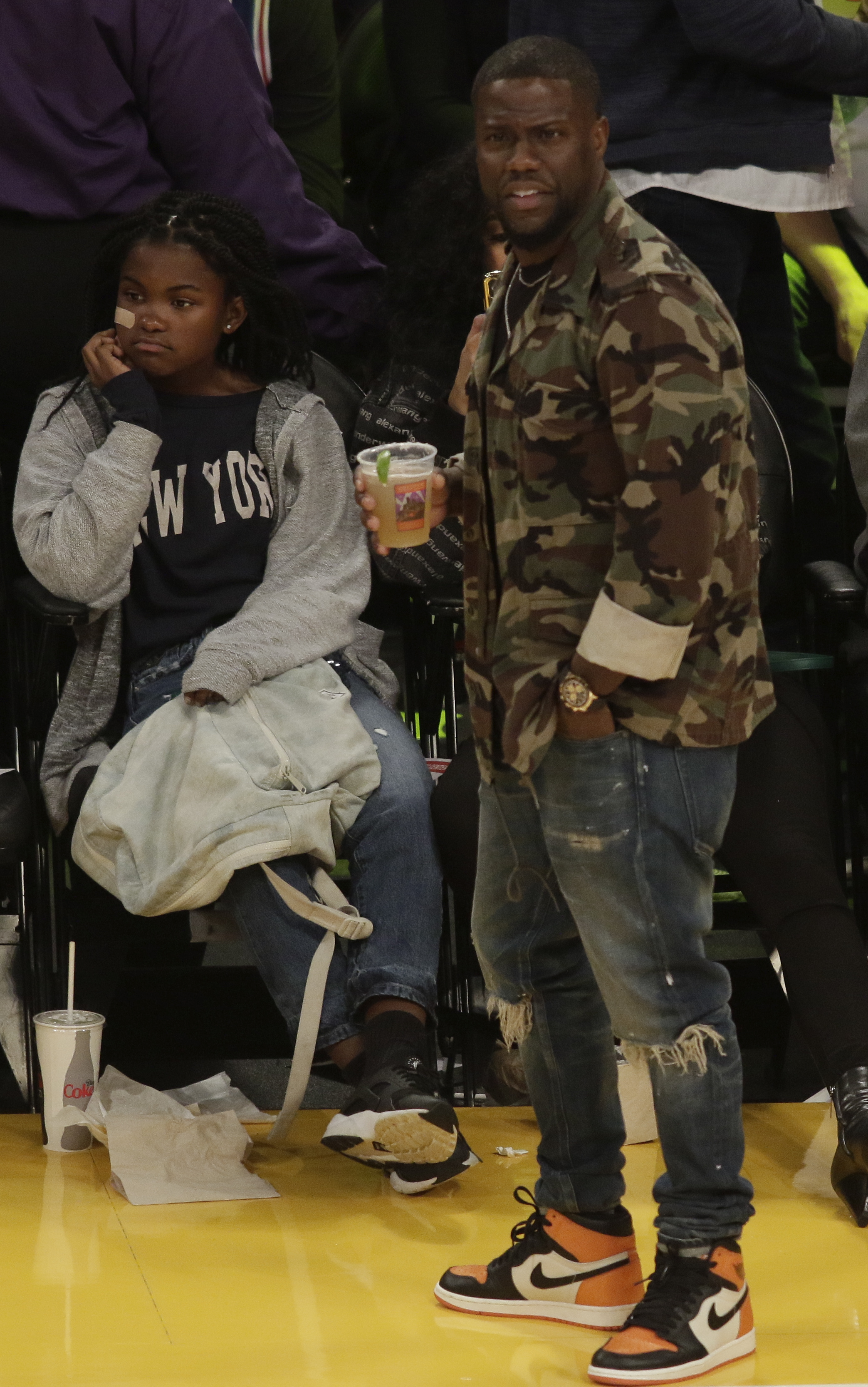 Celebrities Attend Los Angeles Lakers vs Philadelphia 76ers game