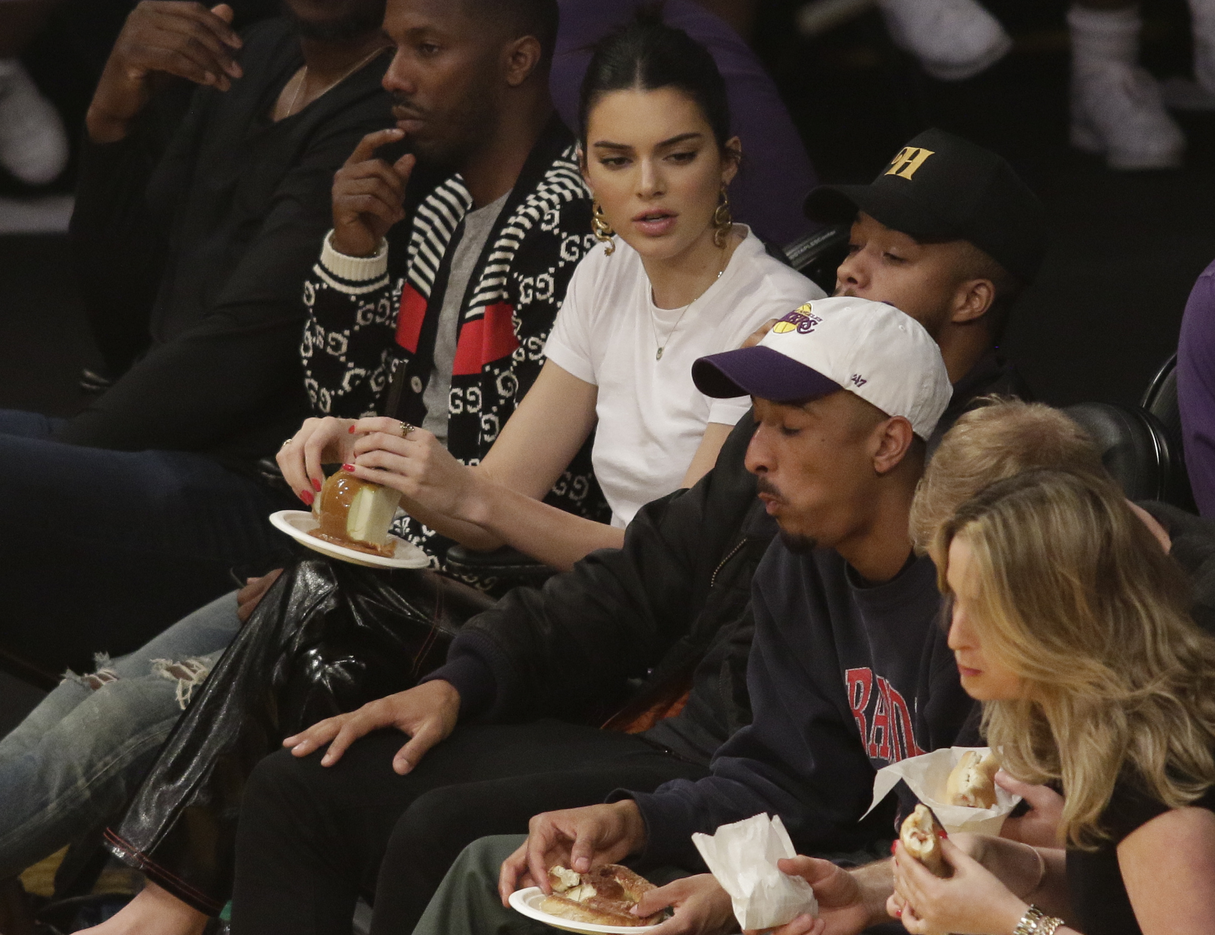 Celebrities Attend Los Angeles Lakers vs Philadelphia 76ers game