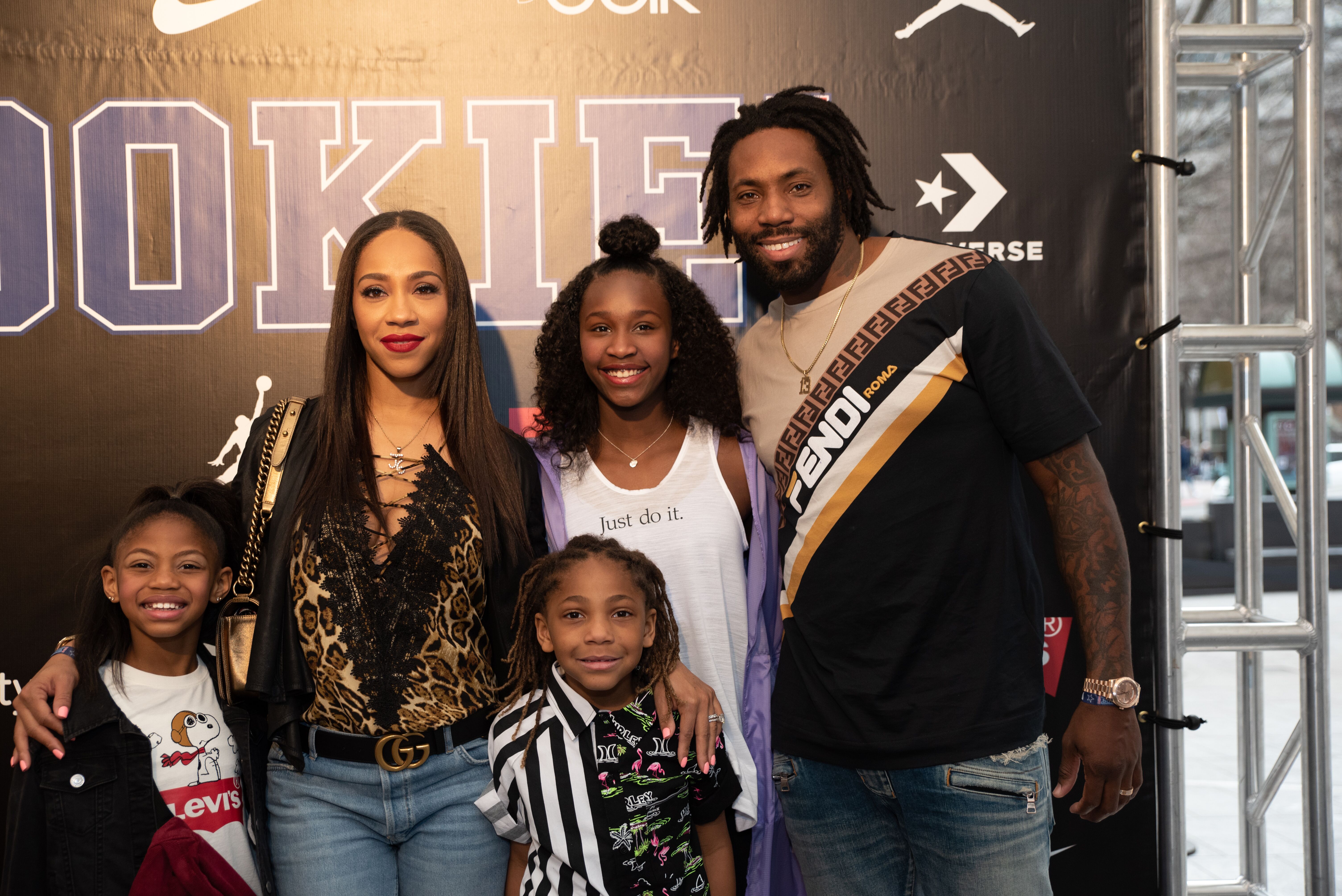 Terricka Cromartie Antonio Cromartie and kids Jurzie, Jordynn and Jagger Rookie USA Fashion Show