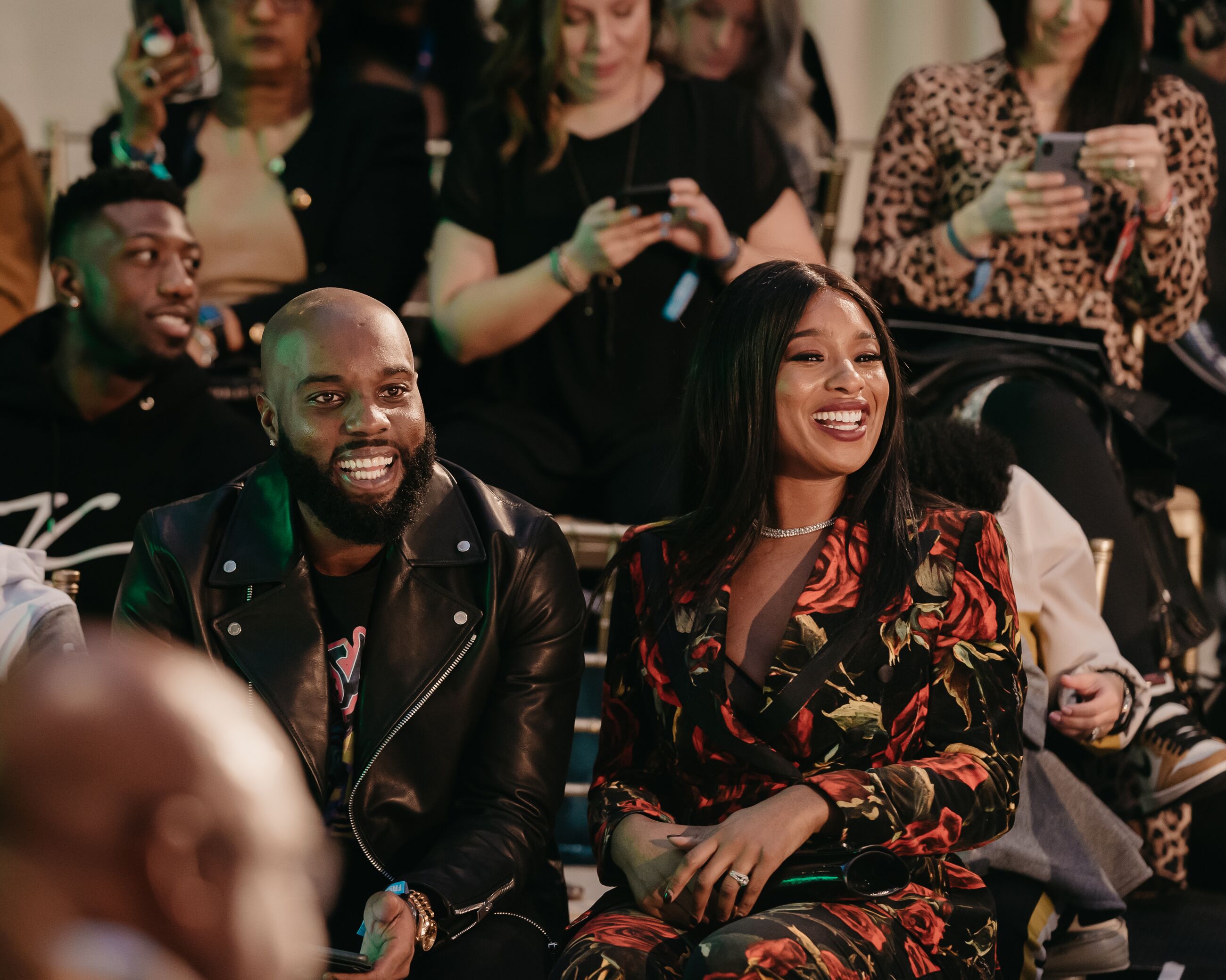 Broncos Darian Stewart and wife Whitley Rookie USA Fashion Show