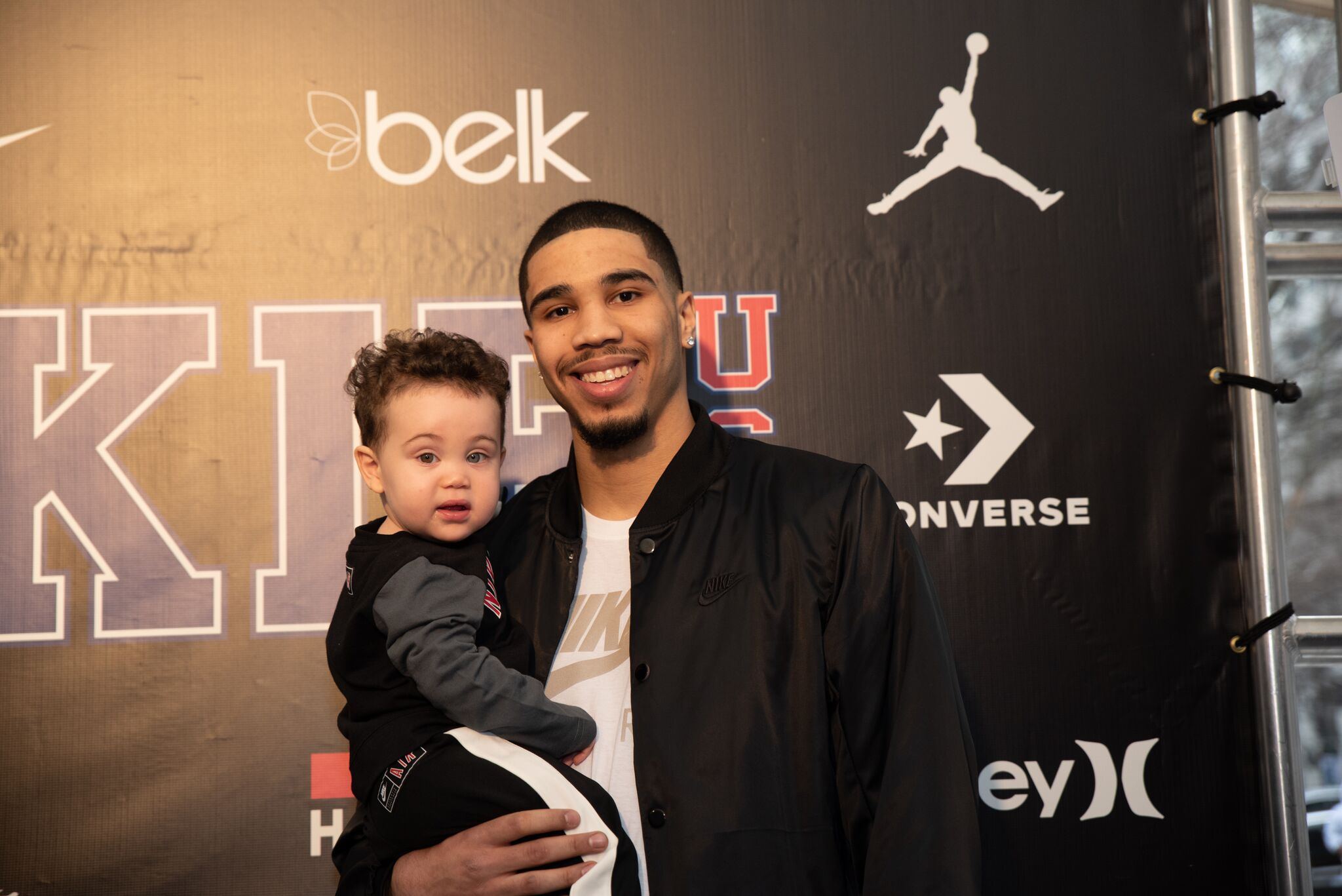Jayson Tatum and son Deuce Rookie USA Fashion Show