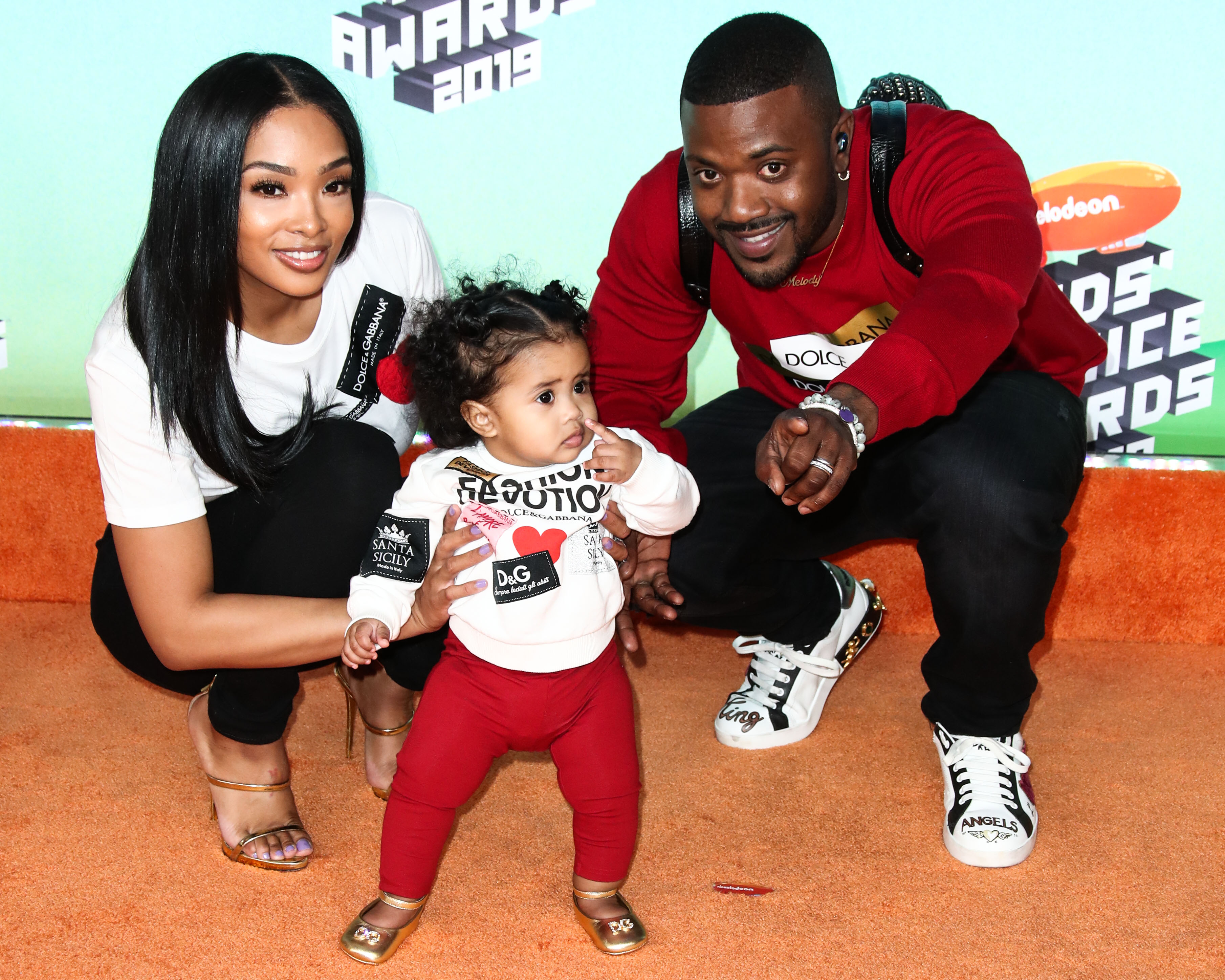 Ray J Princess Love and Melody Love Norwood 2019 Nickelodeon Kids Choice Awards