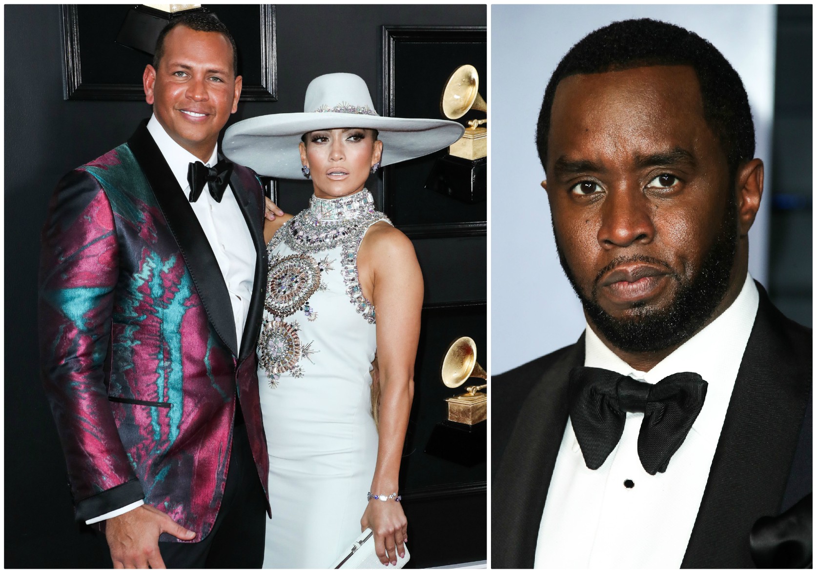 Jennifer Lopez and Alex Rodriguez and Diddy
