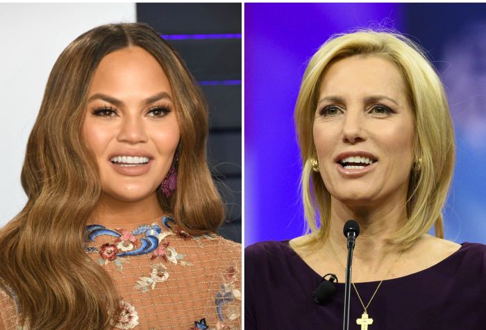 Chrissy Teigen Laura Ingraham side-by-side