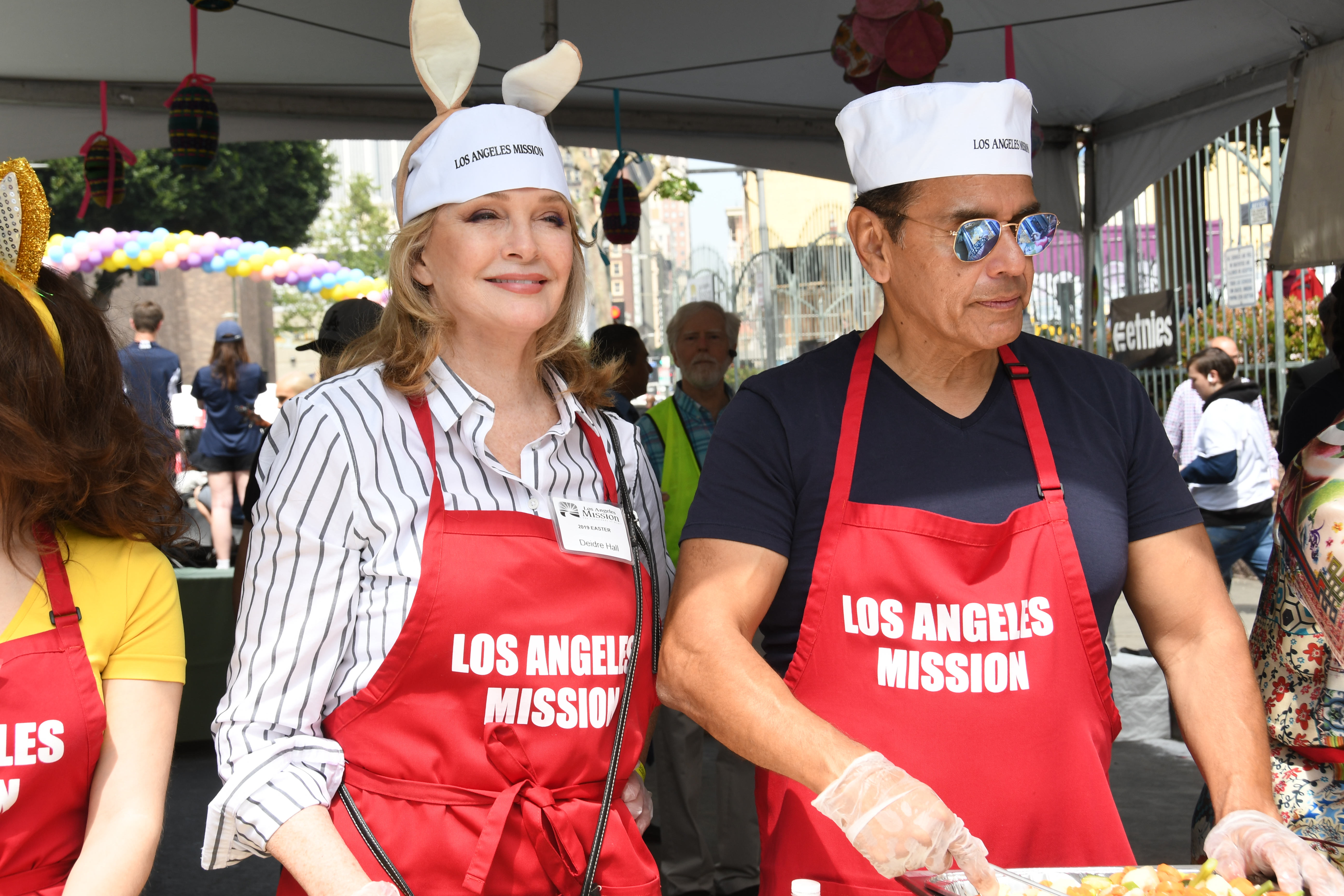 The Los Angeles Mission Hosts Easter For The Homeless held at the LA Mission.