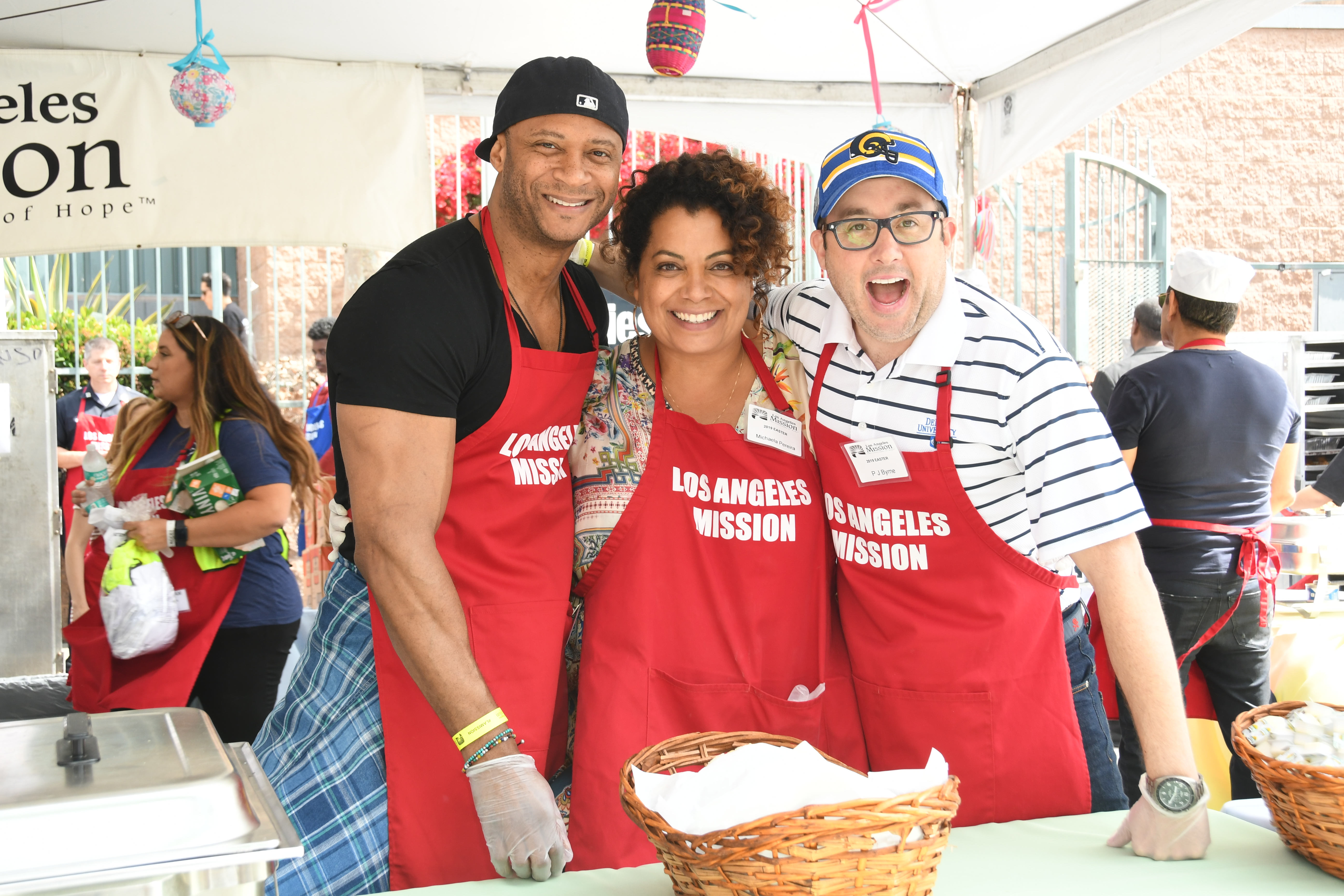 The Los Angeles Mission Hosts Easter For The Homeless held at the LA Mission.